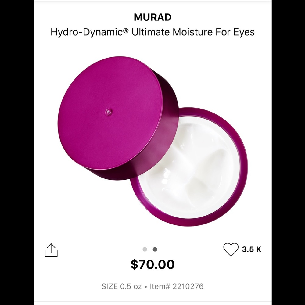 Murad Hydro Dynamic Moisturizer for Eyes! NIB!